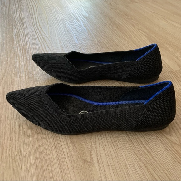 Rothy’s the point pointed toe slip on ballet flat woven shoes - Picture 6 of 9